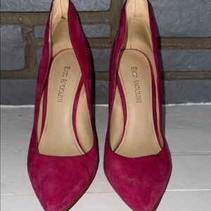 Enzo Angiolini Fuchsia Suede Heels
